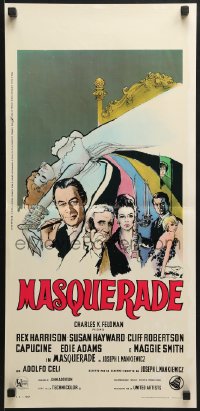 6y906 HONEY POT Italian locandina 1967 different art of Rex Harrison, Susan Hayward & cast!
