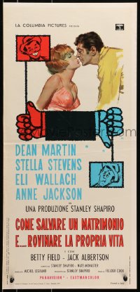 6y909 HOW TO SAVE A MARRIAGE Italian locandina 1968 Dean Martin, Stevens, Wallach, different!