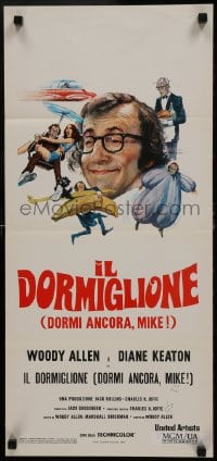 6y964 SLEEPER Italian locandina 1974 Allen, Keaton, sci-fi comedy art by Averardo Ciriello!