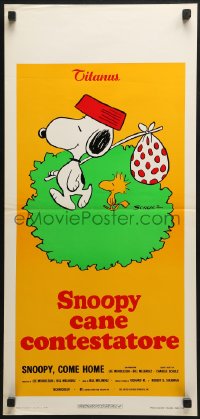 6y965 SNOOPY COME HOME Italian locandina 1972 Peanuts, great Schulz art of Snoopy & Woodstock!