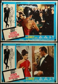 6y802 DR. NO group of 3 Italian 19x27 pbustas R1971 Sean Connery IS spy James Bond 007, different!
