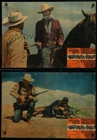 6y797 SPRINGFIELD RIFLE group of 4 Italian 19x27 pbustas 1953 cowboy Gary Cooper with guns!