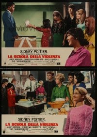 6y805 TO SIR, WITH LOVE group of 3 Italian 18x26 pbustas 1968 Sidney Poitier, Christian Roberts!