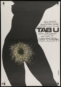 6y755 TABU Polish 26x38 1987 great erotic Andrzej Pagowski art of naked woman silhouette!
