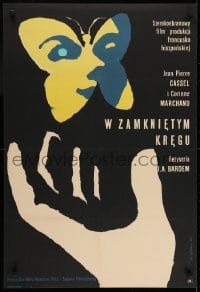 6y653 NOTHING EVER HAPPENS Polish 23x33 1965 Juan Antonio Bardem, hand & butterfly by Wiktor Gorka!