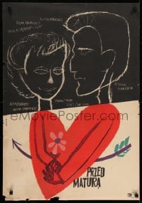 6y670 SPRING Polish 23x34 1956 cool completely different romantic artwork by Janusz Stanny!