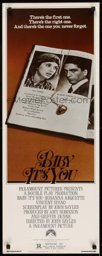 6z018 BABY IT'S YOU insert 1983 Rosanna Arquette & Vincent Spano, directed by John Sayles!