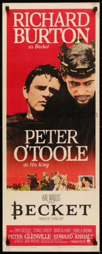6z031 BECKET insert 1964 Richard Burton in the title role, Peter O'Toole as the King!