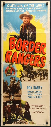 6z053 BORDER RANGERS insert 1950 Don 'Red' Barry, Robert Lowery, a last stand for justice!