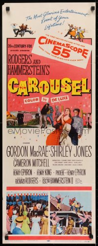 6z075 CAROUSEL insert 1956 Shirley Jones, Gordon MacRae, Rodgers & Hammerstein musical!
