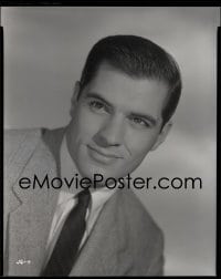 7a031 JOHN GAVIN 8x10 negative 1950s great head & shoulders portrait wearing suit & tie!