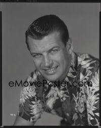 7a042 RICHARD EGAN 8x10 negative 1950s head & shoulders portrait wearing cool Hawaiian shirt!