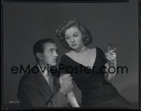 7a047 SMASH-UP 8x10 negative 1946 c/u of Lee Bowman grabbing sexy Susan Hayward with empty drink!