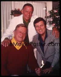 7a160 ALL-STAR TRIBUTE TO JOHN WAYNE 4x5 transparency 1976 he's with Frank Sinatra & Monty Hall!