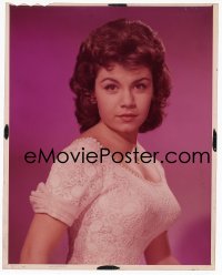 7a162 ANNETTE FUNICELLO 4x5 transparency 1960s sexy young portrait when working at Disney!