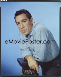 7a149 ANTHONY QUINN group of 2 8x10 transparencies 1950s great casual portraits of the leading man!