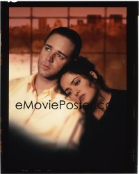 7a085 BREAKING UP 8x10 transparency 1997 sad portrait of Salma Hayek leaning on Russell Crowe!