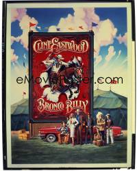 7a086 BRONCO BILLY 8x10 transparency 1980 Clint Eastwood directs & stars, great Huyssen/Huerta art!