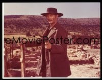 7a199 GOOD, THE BAD & THE UGLY 4x5 transparency 1968 close up of Lee Van Cleef with gun drawn!