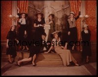 7a201 GROUP 4x5 transparency 1966 great posed portrait of Candice Bergen & other group members!