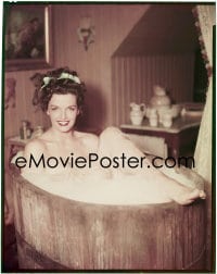 7a114 JANE RUSSELL 8x10 transparency 1952 sexy naked bubble bath portrait from Son of Paleface!