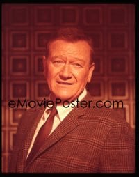 7a383 JOHN WAYNE group of 2 4x5 transparencies 1968 portraits in suit & tie from The Hellfighters!