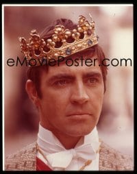 7a216 KING OF HEARTS 4x5 transparency 1967 best close portrait of Alan Bates wearing crown!