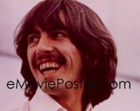 7a223 LET IT BE 4x5 transparency 1970 The Beatles, great smiling portrait of George Harrison!