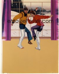7a127 LOST & FOUND 8x10 transparency 1979 George Segal & Glenda Jackson dancing with casts on legs!