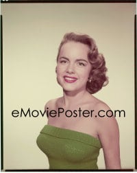 7a143 TERRY MOORE 8x10 transparency 1950s sexy busty portrait in tight strapless top!