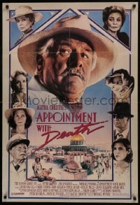 7b055 APPOINTMENT WITH DEATH 1sh 1988 Agatha Christie, Carrie Fisher, Peter Ustinov!