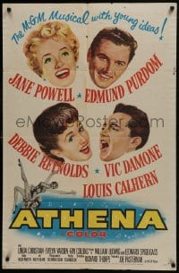 7b066 ATHENA 1sh 1954 nature girl Jane Powell, Edmund Purdom, Debbie Reynolds, Vic Damone!