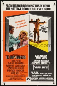 7b182 CARPETBAGGERS/NEVADA SMITH 1sh 1968 Harold Robbins lusty novels are the hottest double bill!