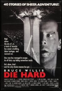 7b236 DIE HARD 1sh 1988 Bruce Willis vs twelve terrorists, action classic, no borders!