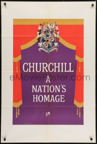 7b197 CHURCHILL A NATION'S HOMAGE English 1sh 1965 about the life of Winston Churchill!