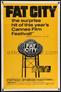 7b295 FAT CITY 1sh 1972 Stacy Keach, Jeff Bridges, Susan Tyrrell, John Huston, boxing!