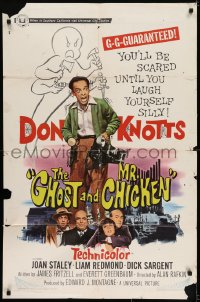 7b345 GHOST & MR. CHICKEN 1sh 1966 Don Knotts, you'll be scared til you laugh yourself silly!