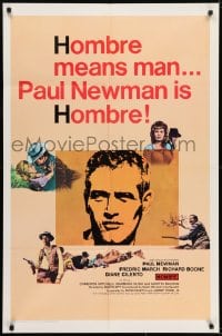 7b394 HOMBRE 1sh 1966 Paul Newman, Martin Ritt, Fredric March, it means man!