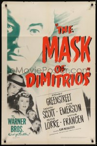 7b542 MASK OF DIMITRIOS 1sh 1944 Peter Lorre, Sydney Greenstreet, Zachary Scott, Faye Emerson