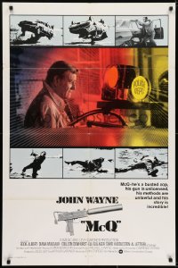 7b546 McQ int'l 1sh 1974 John Sturges, John Wayne is a busted cop with an unlicensed gun!