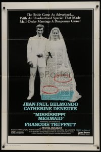 7b554 MISSISSIPPI MERMAID 1sh 1970 Francois Truffaut's La Sirene du Mississippi, Belmondo!