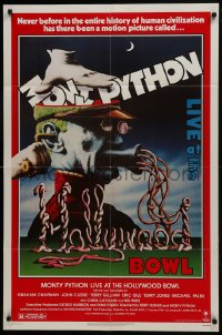 7b566 MONTY PYTHON LIVE AT THE HOLLYWOOD BOWL 1sh 1982 great wacky meat grinder image!