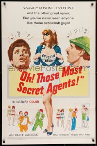 7b629 OH THOSE MOST SECRET AGENTS 1sh 1966 002 agenti segretissimi, wacky Franco & Ciccio!
