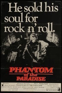 7b667 PHANTOM OF THE PARADISE studio style 1sh 1974 Brian De Palma, he sold his soul for rock & roll!