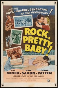 7b717 ROCK PRETTY BABY 1sh 1957 Sal Mineo, it's the rock 'n roll sensation of our generation!