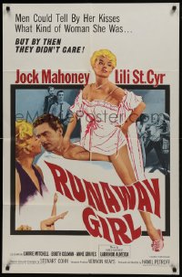 7b727 RUNAWAY GIRL 1sh 1965 men could tell by her kisses what kind of woman Lili St. Cyr was!