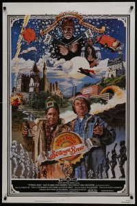 7b801 STRANGE BREW 1sh 1983 art of hosers Rick Moranis & Dave Thomas with beer by John Solie!