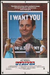 7b807 STRIPES style A 1sh 1981 Ivan Reitman classic military comedy, Bill Murray wants YOU!