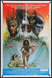 7b827 SWORD & THE SORCERER int'l 1sh 1982 dungeons, dragons, cool fantasy art by Peter Andrew Jones!