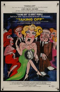 7b830 TAKING OFF style B 1sh 1971 Milos Forman's first American movie, wacky art by Bacha!